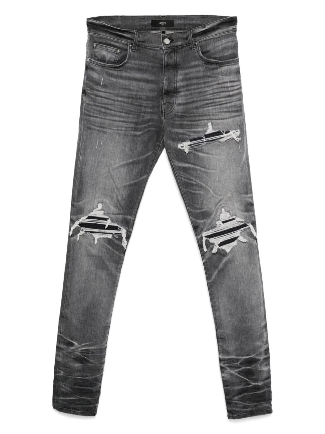

Джинсы прямого кроя с эффектом потертости AMIRI, серый