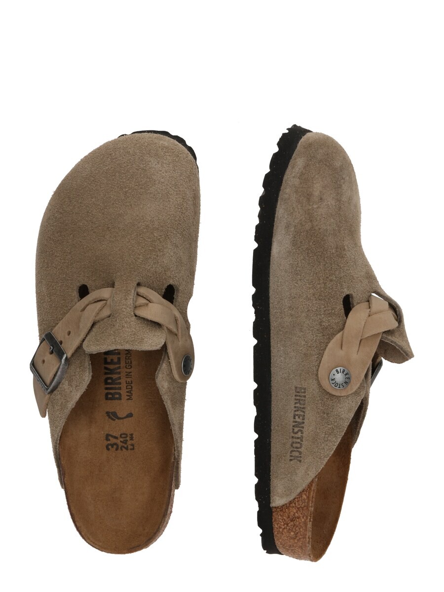 Тапочки BIRKENSTOCK Slippers Boston LEVE, серо-коричневый — фото 2