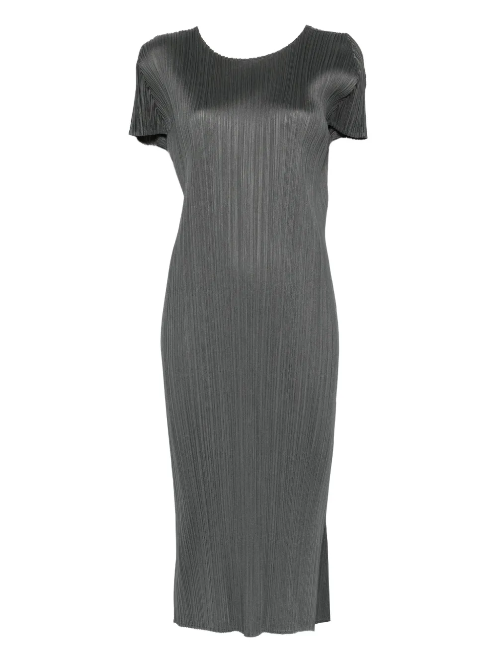 

Плиссированное платье с короткими рукавами Pleats Please Issey Miyake, зеленый