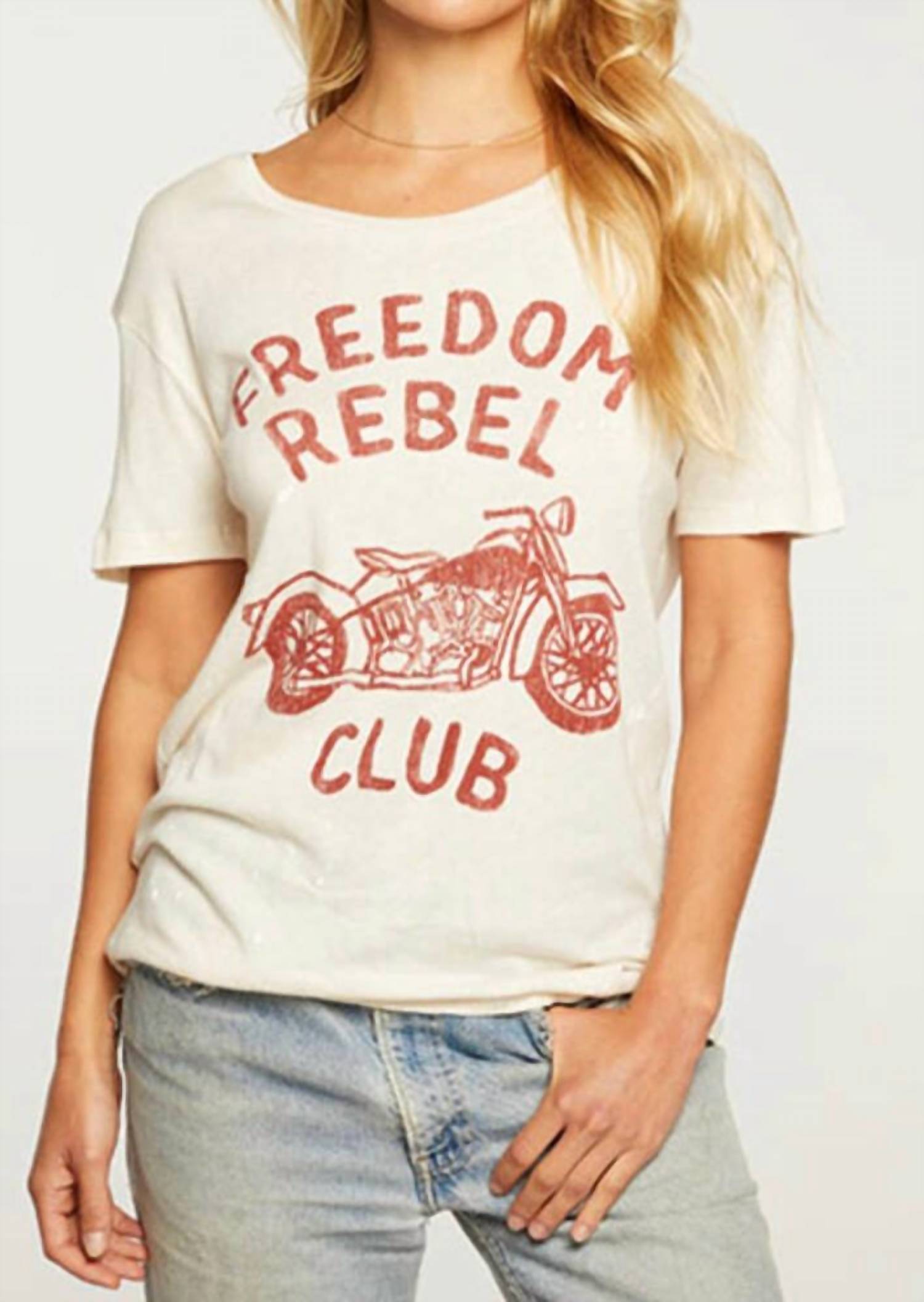 

Футболка Freedom Rebel Club из материала S/s в цвете Au Lait Chaser