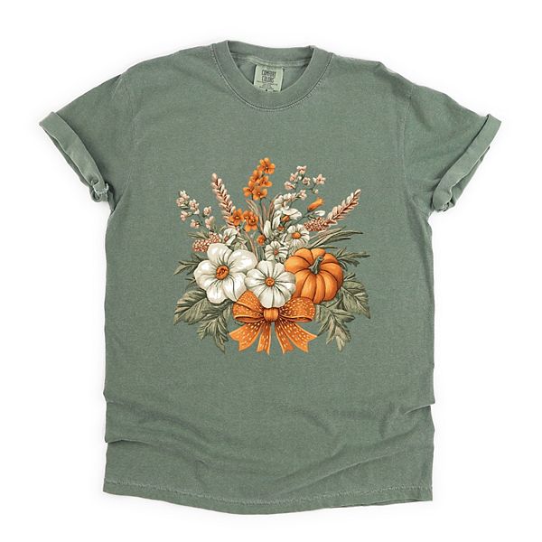 

Футболка с принтом Coquette orange bow fall floral Simply Sage Market, Moss, Зеленый, Футболка с принтом Coquette orange bow fall floral Simply Sage Market, Moss