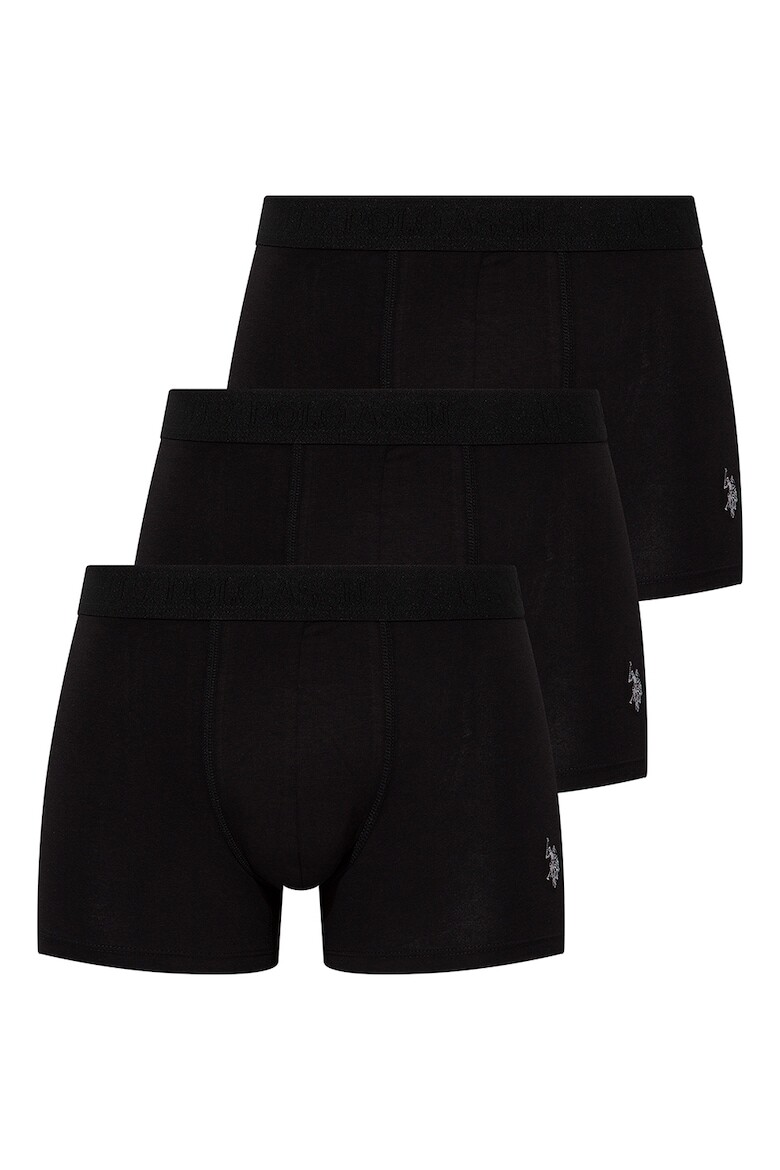 

Боксеры с логотипом - 3 пары U S Polo Assn , черный