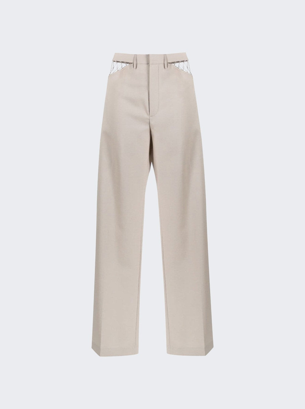 

Брюки с кружевом пико Dion Lee, цвет alloy