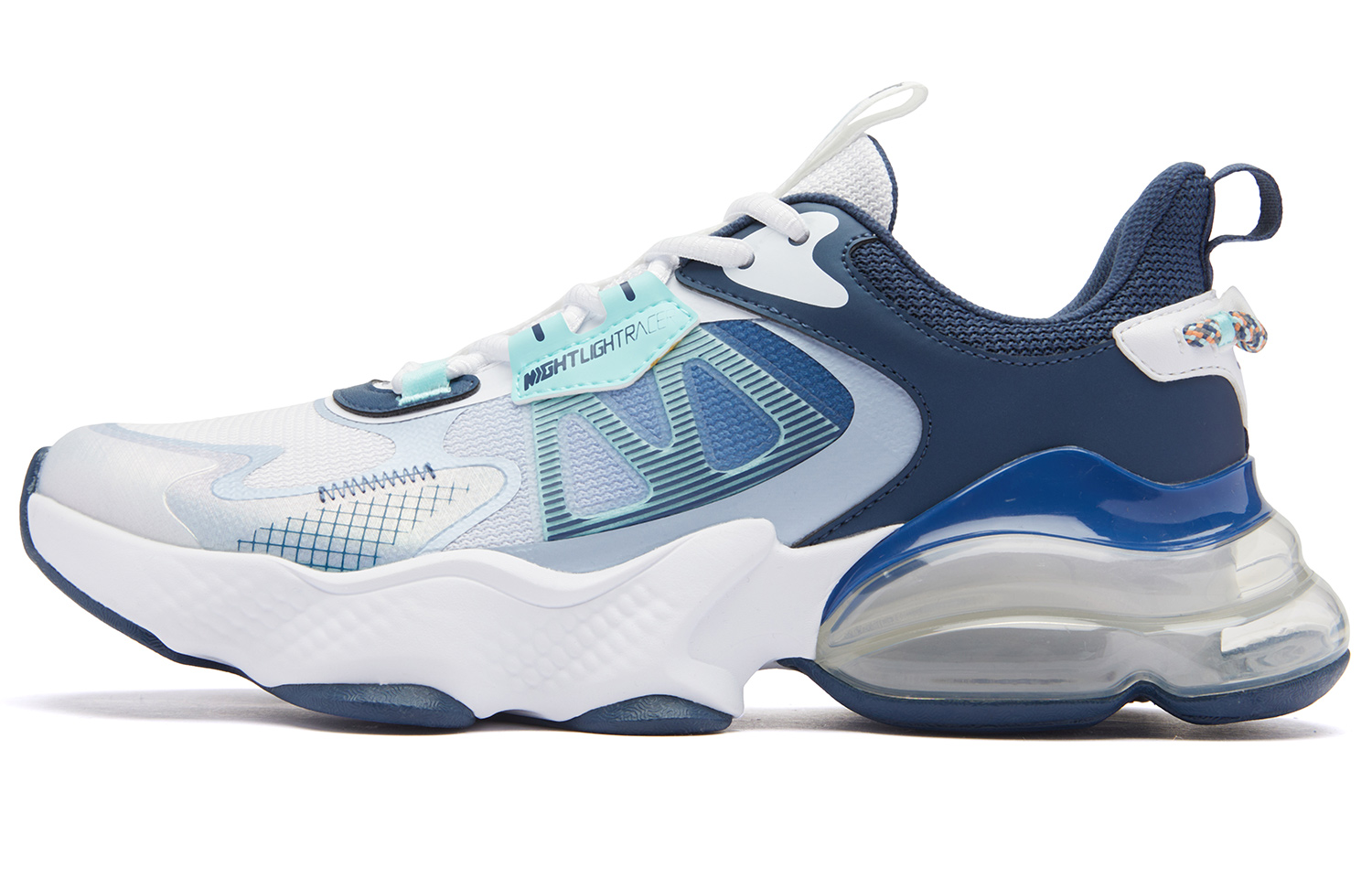 

QIAODAN Кроссовки мужские Jordan White Dream Blue с низким верхом, амортизирующие, противоскользящие и износостойкие North Pluto 3.0