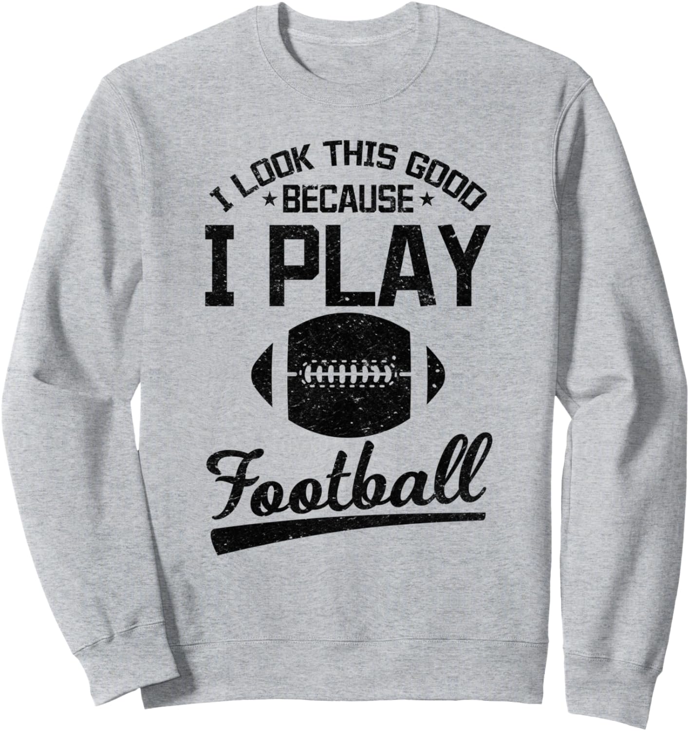 

Забавная футбольная толстовка - Он так круто выглядит, играя в футбол. Толстовка Funny Football Quotes, серый