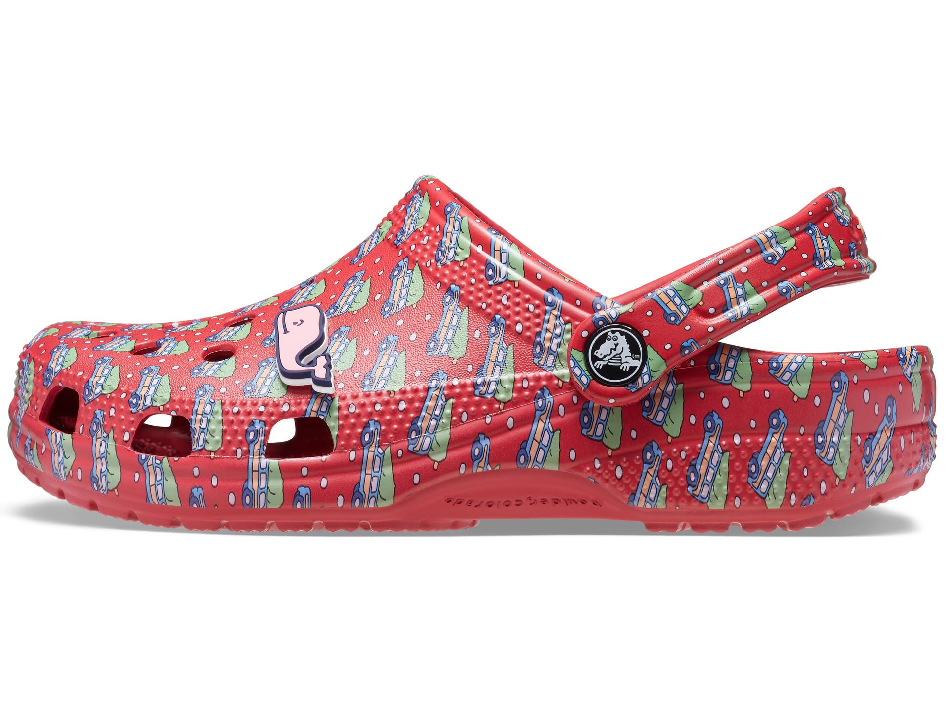 Сабо Crocs Classic Vineyard Vines Holiday Clog, White/Red — фото 4