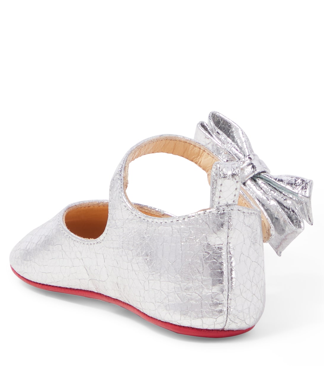 Туфли Мэри Джейн из кожи Baby Lou Babe Christian Louboutin Kids, серебряный — фото 3