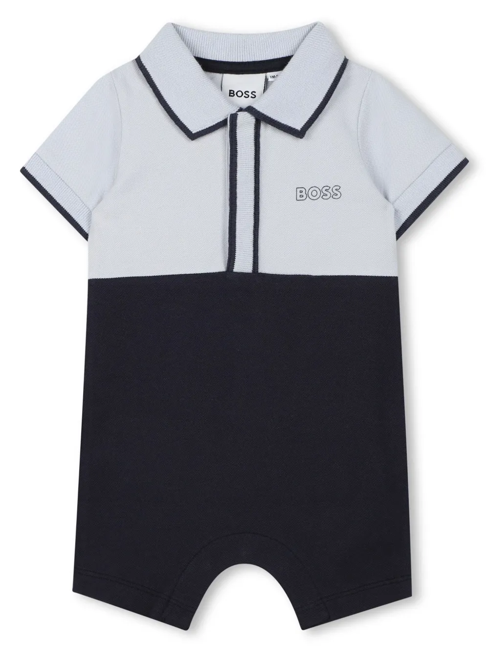 

Ромпер с логотипом BOSS Kidswear, синий