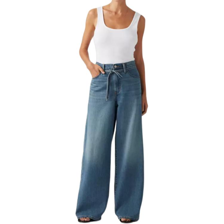 Джинсы Levi's Wide Leg с завязкой на талии Levis, темно-синий — фото 2
