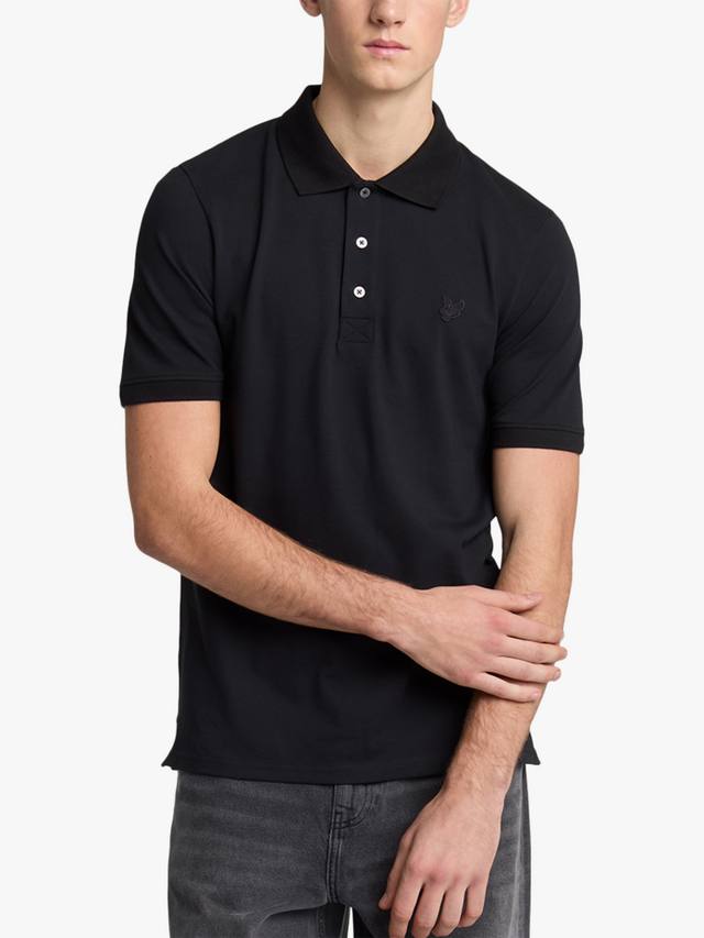 

Супертонкая хлопковая поло футболка Lyle & Scott, Jet Black