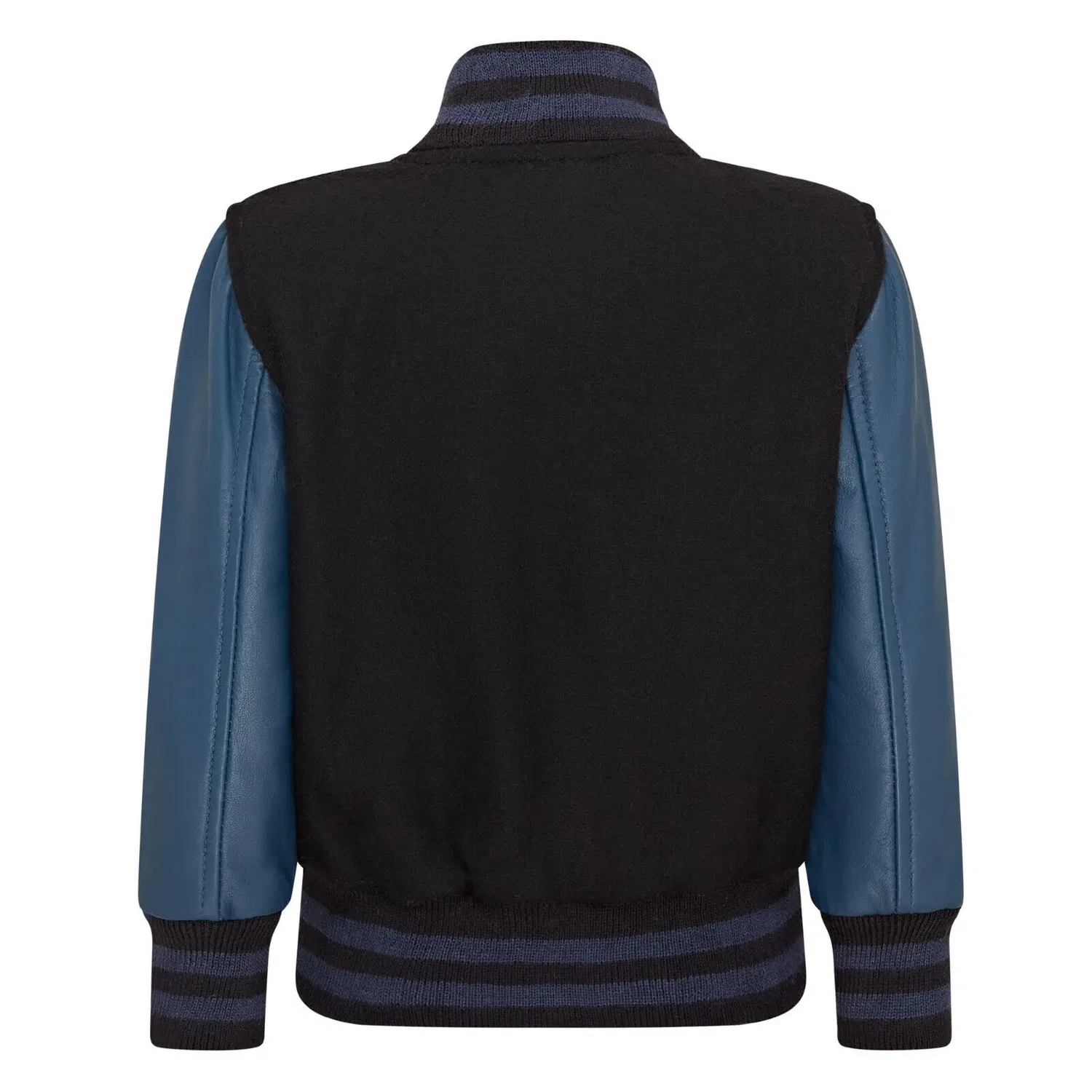 Куртка-бомбер varsity из шерсти с кожаными рукавами Infinity Leather, черный — фото 4