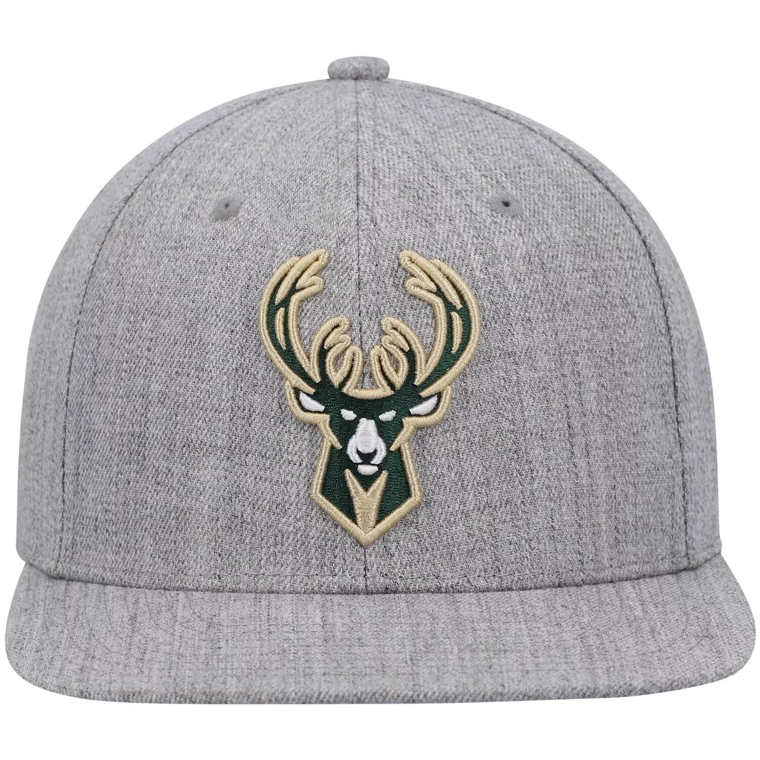 

Мужская кепка Mitchell & Ness Heathered Grey Milwaukee Bucks 2.0 Snapback