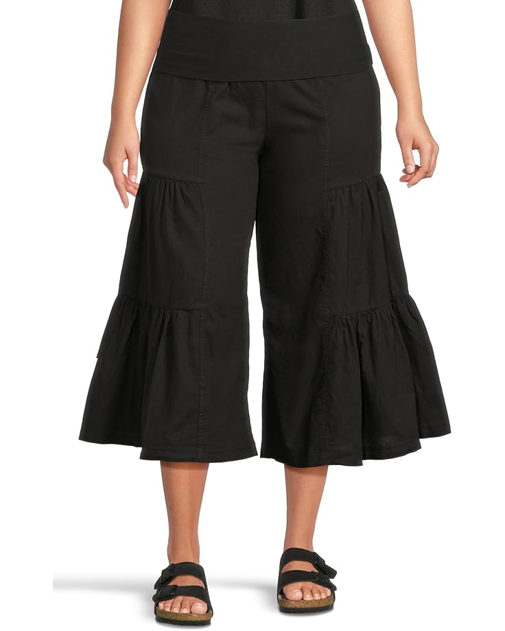 

Брюки XCVI Linen Side-tier Palazzo, черный