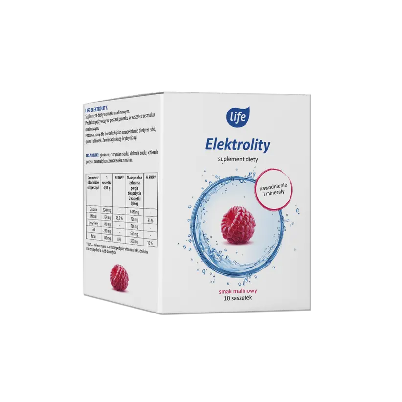 

Life Elektrolity Malinowe Saszetki пакетики с электролитами, 10 шт.