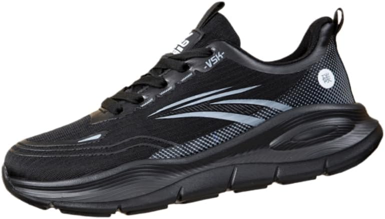 

Мужские кроссовки с толстой подошвой, с круглым носком и шнуровкой, повседневная обувь, подошва из ЭВА, удобные и мягкие, подходят для всех сезонов Hoalox, черный