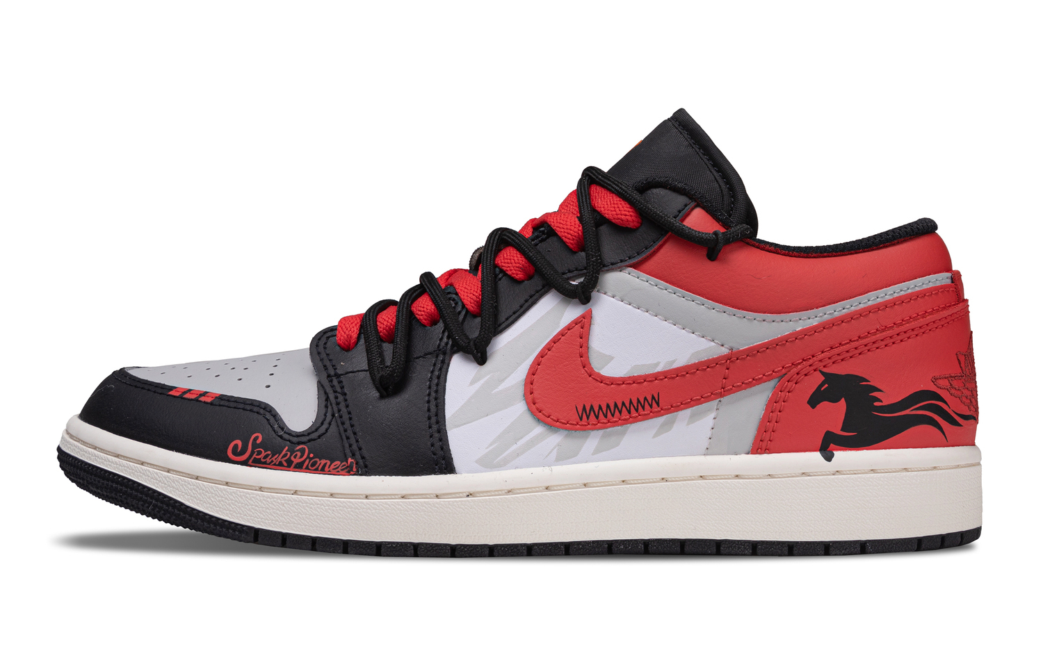 

Jordan Кроссовки Air 1 Abrasion Resistant Low top Vintage Basketball Shoes Unisex Black Red