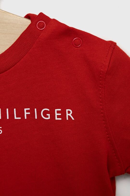 Детская хлопковая футболка Tommy Hilfiger, красный — фото 3