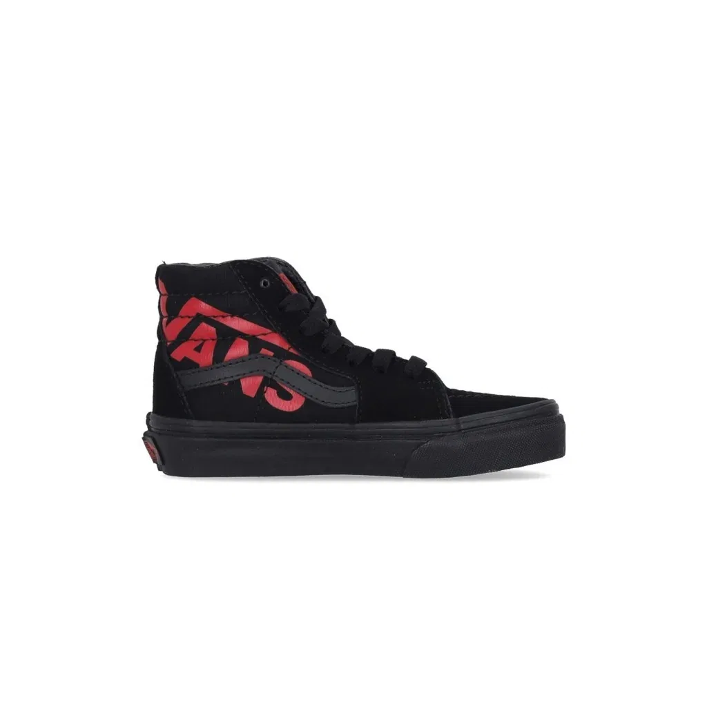 Детские кроссовки Vans SK8-Hi VN000D5FY091, черные с красными вставками, высокие, для скейтбординга — фото 2