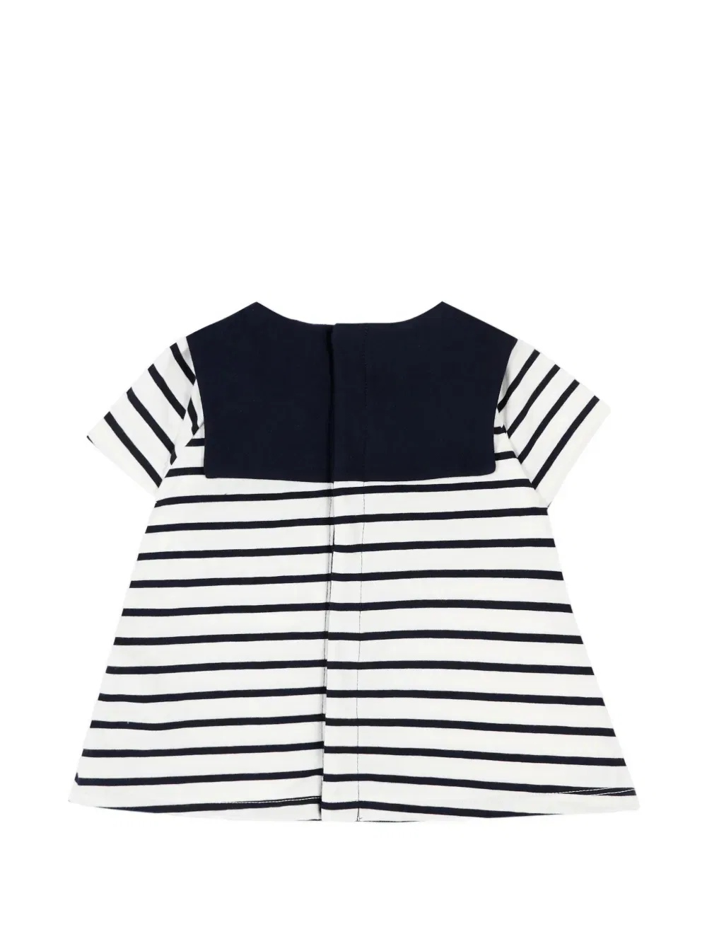 Полосатая футболка с коротким рукавом Petit Bateau, синий — фото 2