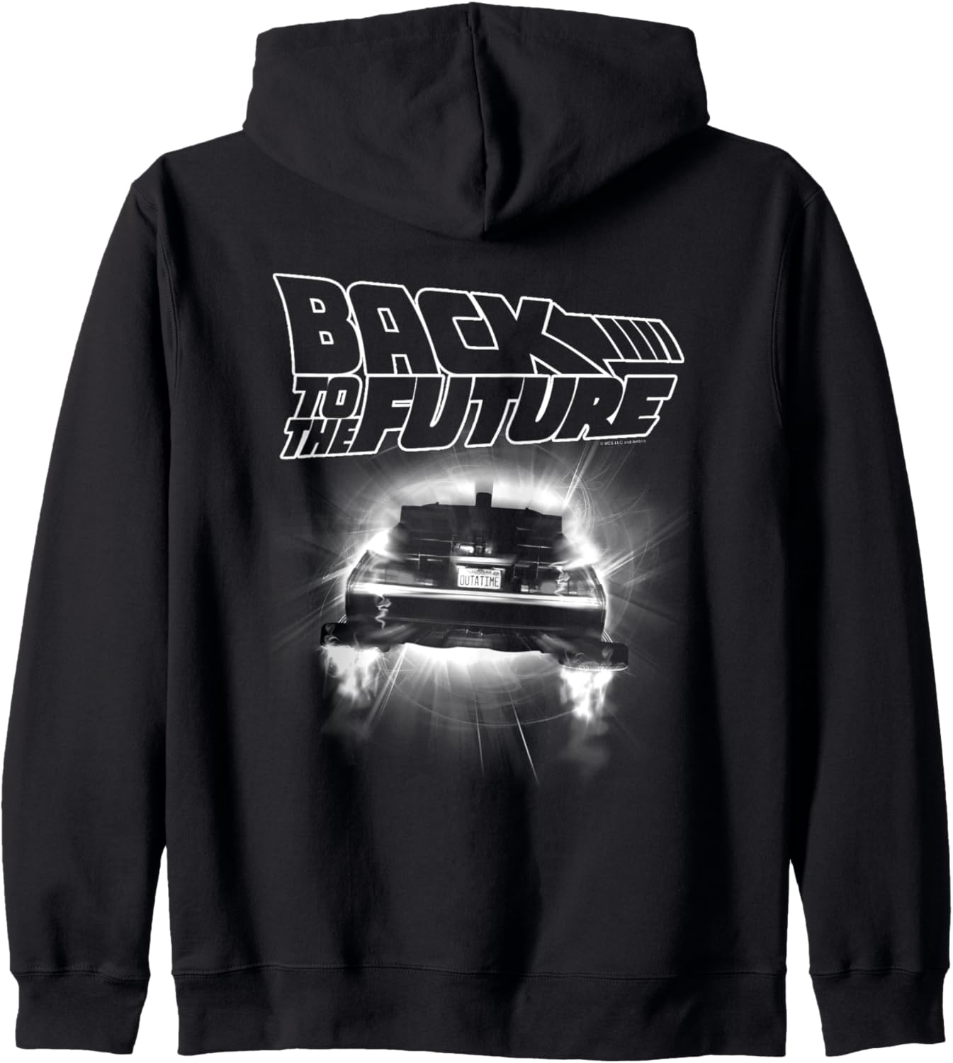 

Худи на молнии Делориан улетает из будущего Back To The Future, черный
