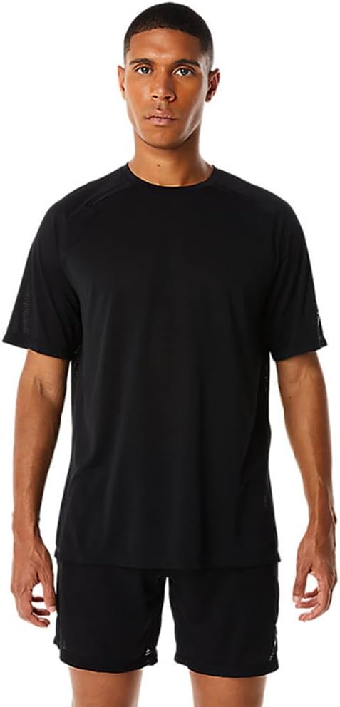 

Футболка ASICS 2031D786 ACTIBREEZE JACQUARD с коротким рукавом, мужская тренировочная одежда, черный