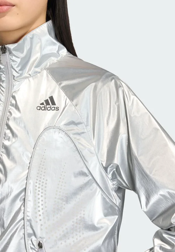 Спортивная куртка из искусственной кожи Adidas Originals, Silver Met — фото 3