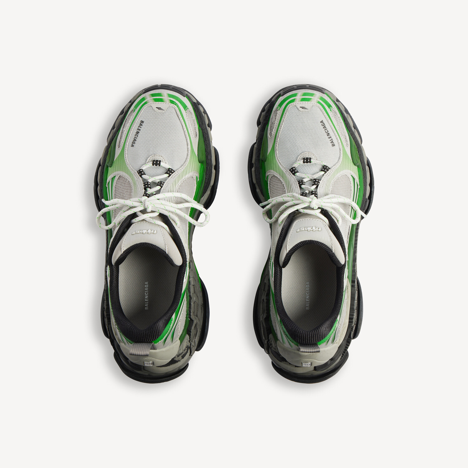 BALENCIAGA Мужские кроссовки Triple S.2 серо-зеленые — фото 4