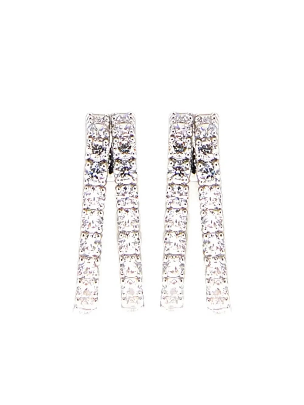 

Серьги с украшением "Матрикс" Swarovski, серебристый