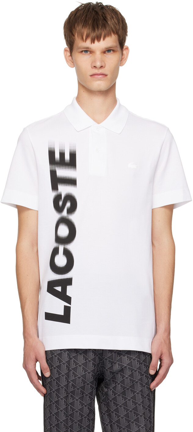 

Белое поло Regular Fit с принтом Lacoste