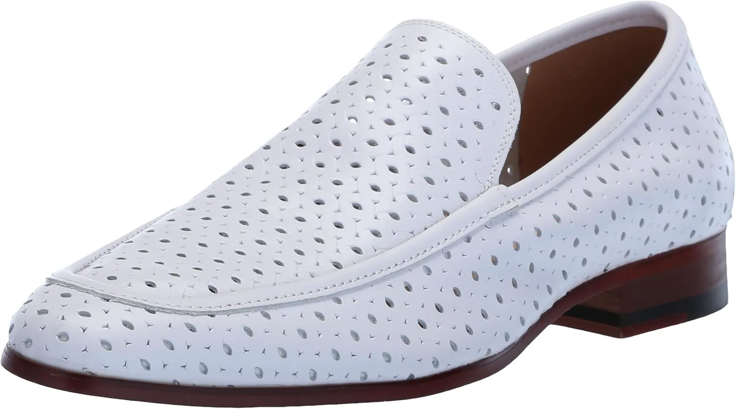 

Мужские лоферы Stacy Adams Winden с перфорацией и без шнурков, белый