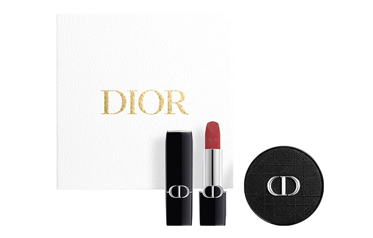 DIOR Набор помады Lock Red в коробке для макияжа легко растушевывается, тон 15г+3,5г
