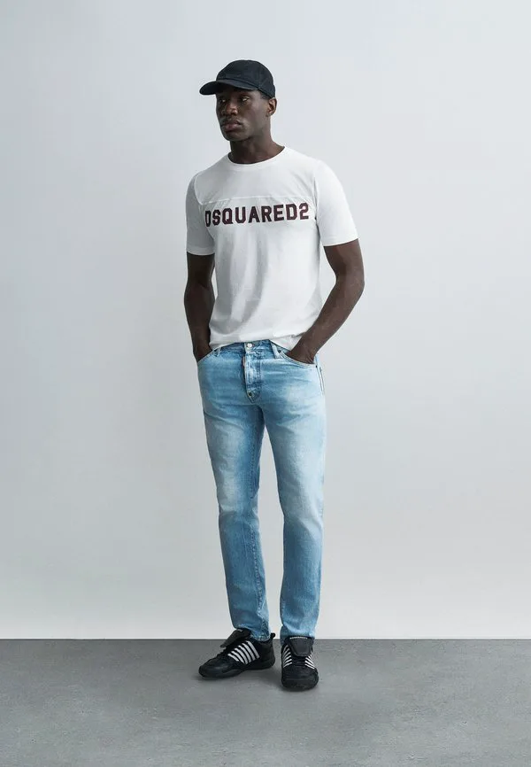 Крутая футболка с футбольным принтом Dsquared2, White — фото 2