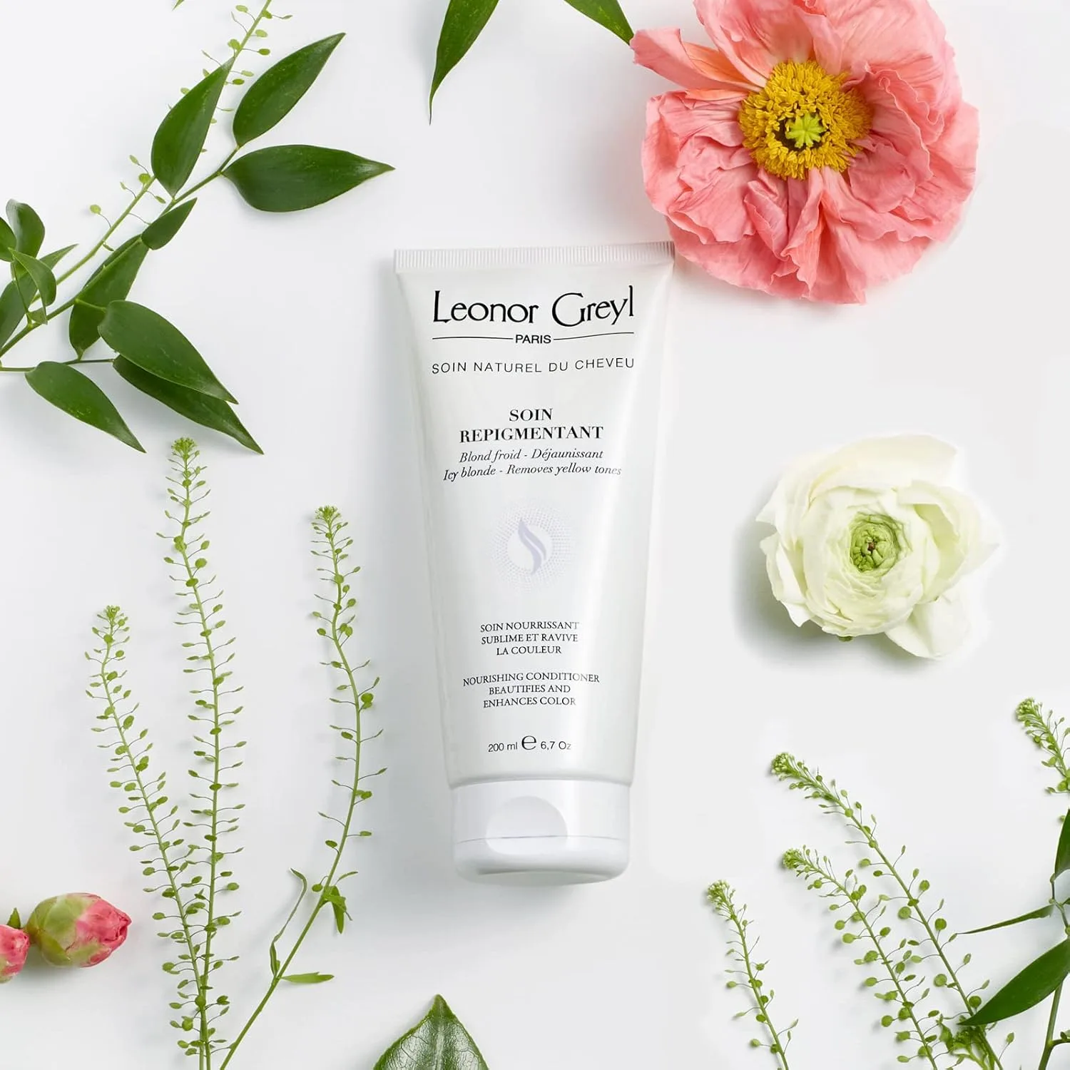 Leonor Greyl Paris - Soin Repigmentant Icy Blonde - Увлажняющий кондиционер для усиления цвета - Восстанавливает светлые оттенки до очень светлого блонда - (170 г) 189.95 г (.), Icy Blonde — фото 2