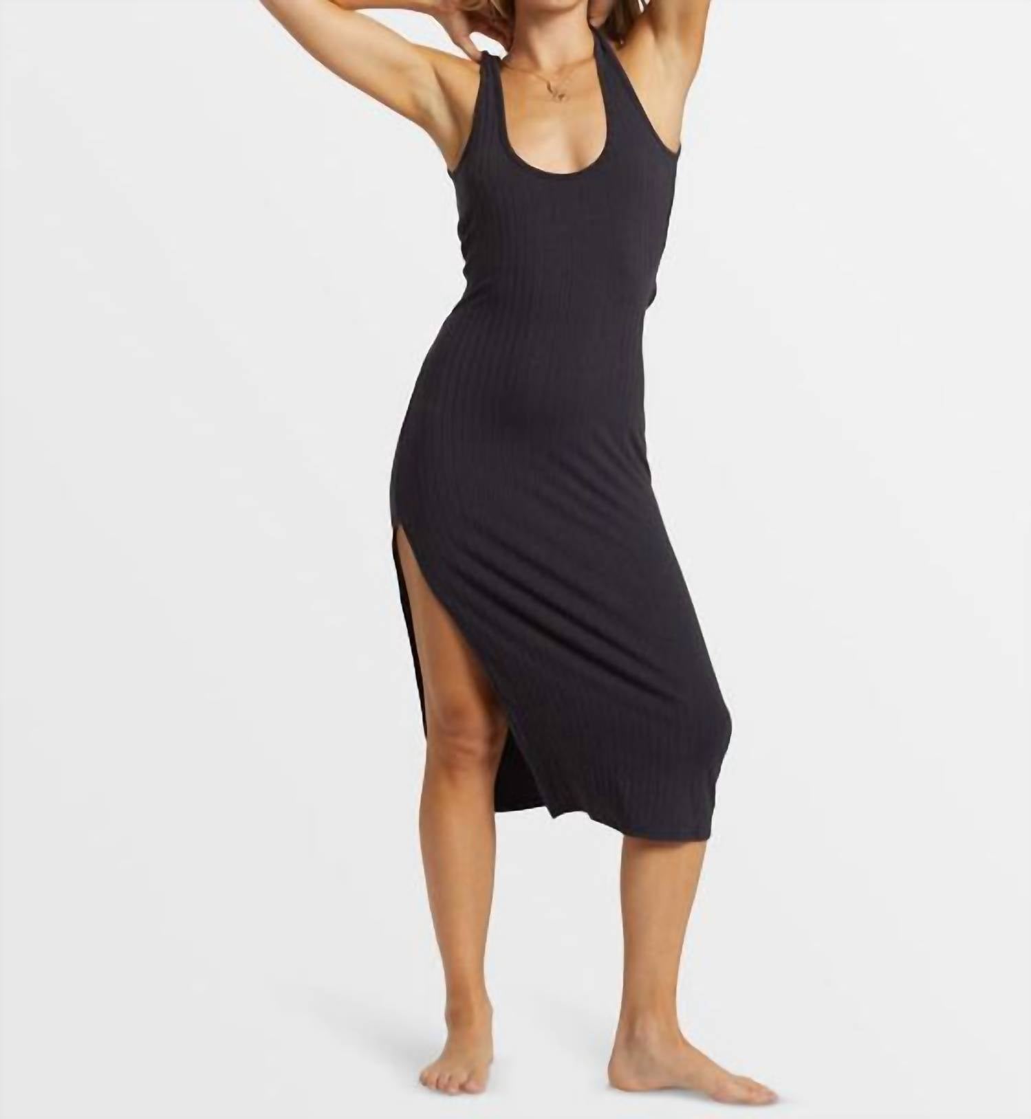 

Take A Look Convertible Midi Dress In Black Sands Billabong