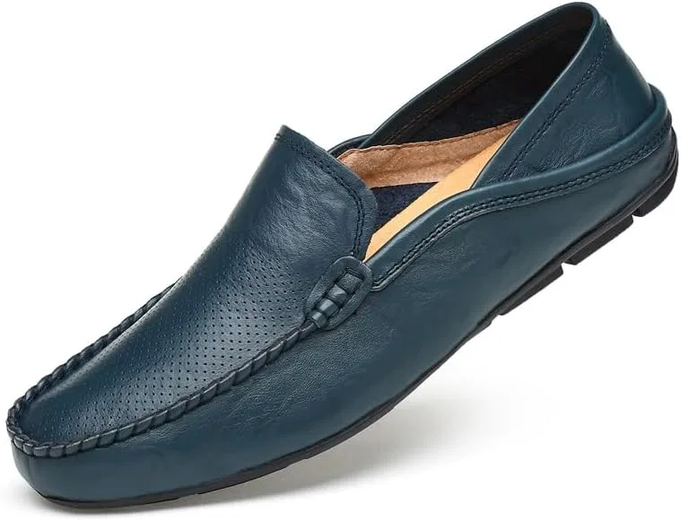 Мокасины мужские TAYGUM, Blue Hollow Out