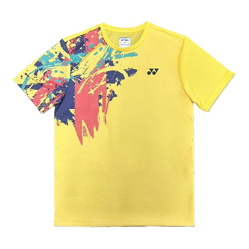 

Футболка для бадминтона Unisex Crew Neck Moderate YONEX, мультиколор желтый