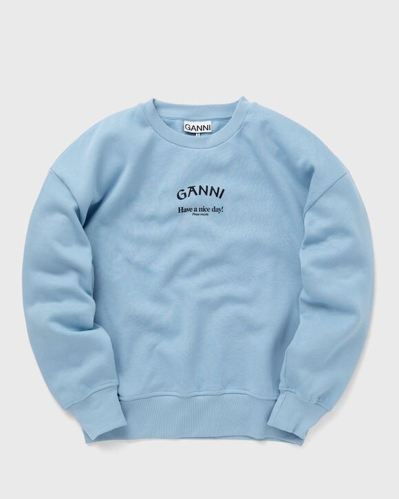 

Толстовка Ganni Isoli Oversized Sweatshirt, цвет placid blue