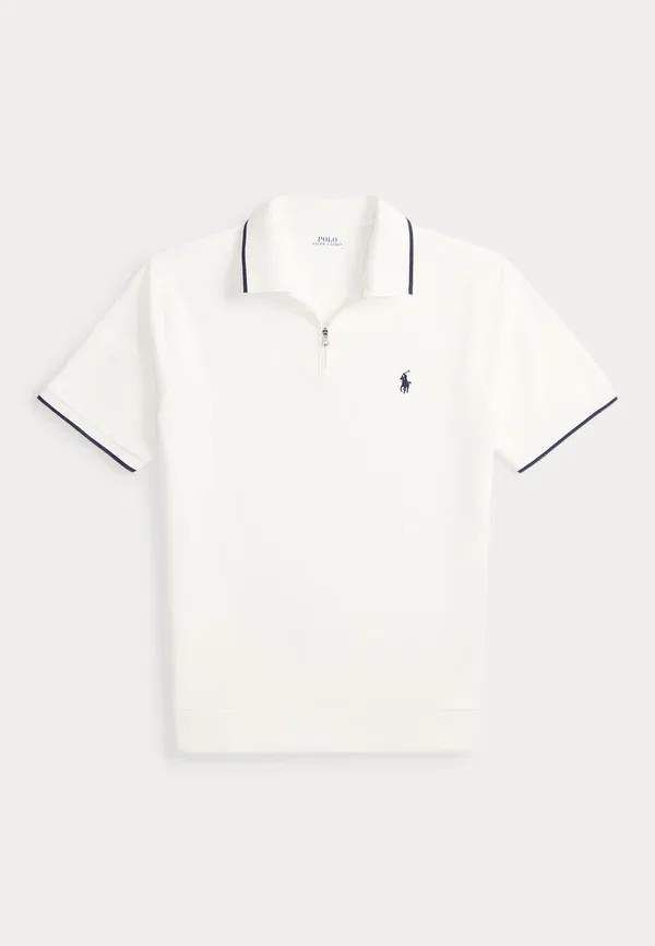 Поло с застежкой-молнией Polo Ralph Lauren, белый — фото 4