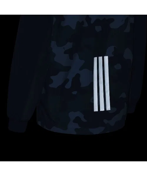 Куртка adidas Essentials Camo Pack Regular Fit Mesh Lining Woven Track Top, чёрный с серым — фото 4