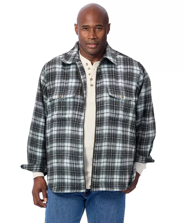 

Мужская куртка-рубашка на молнии Big & Tall Brawny Kingsize, мультиколор