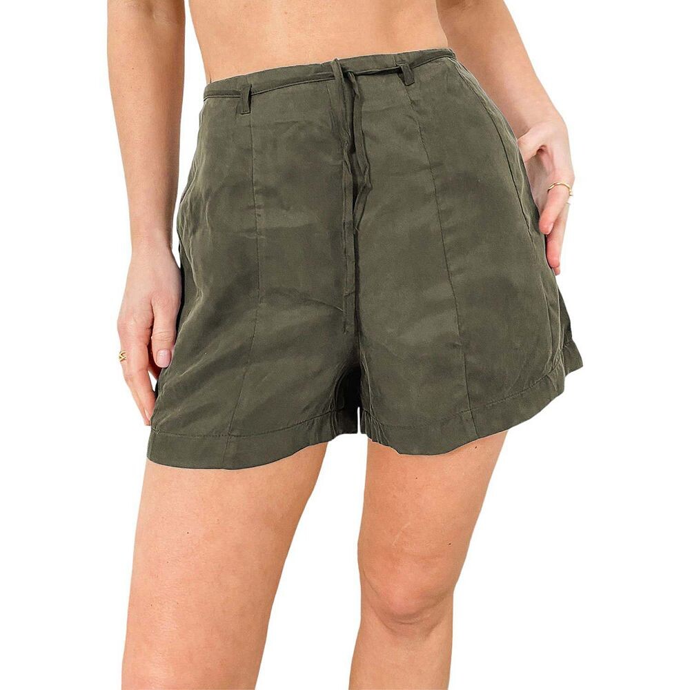 

Женские строгие шорты с поясом и завышенной талией Anna-Kaci, цвет Olive Green