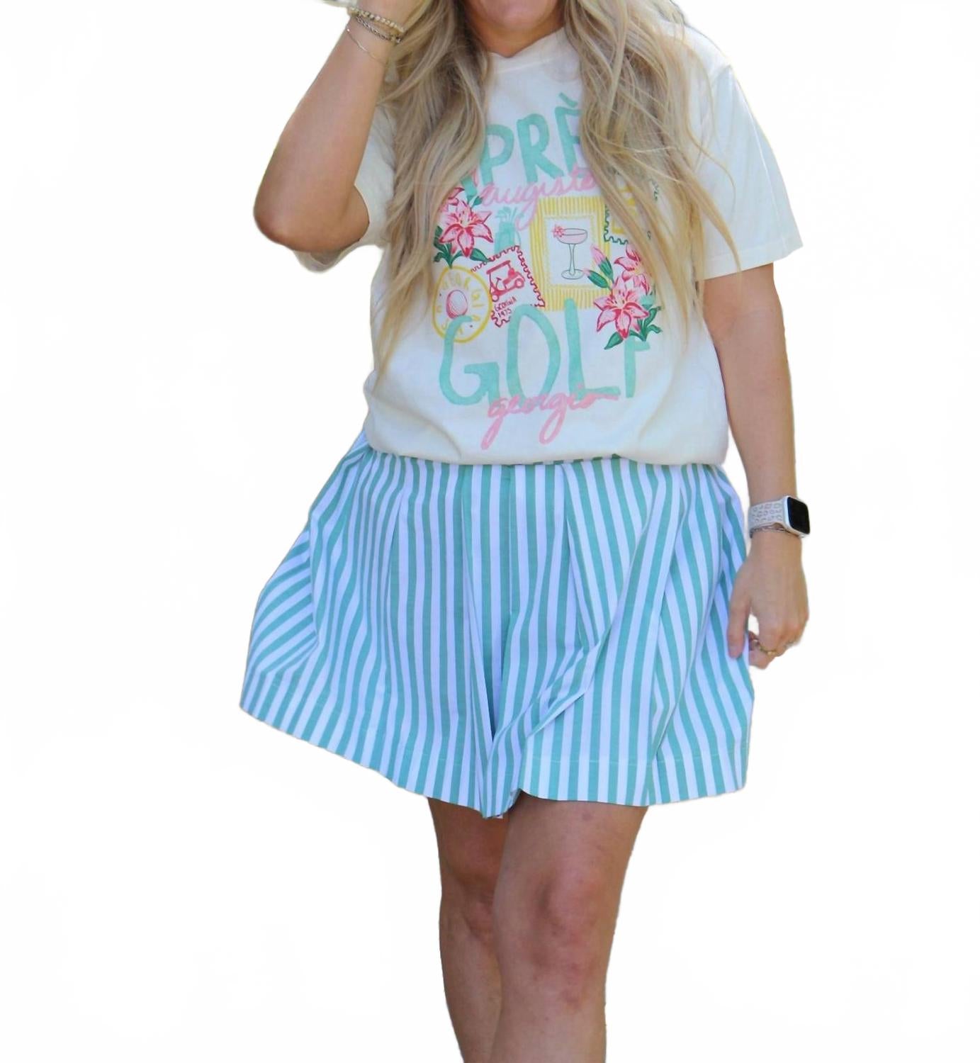 

Юбка плиссе Zara в зеленую полоску "Обратный отсчет до отпуска" Adrienne