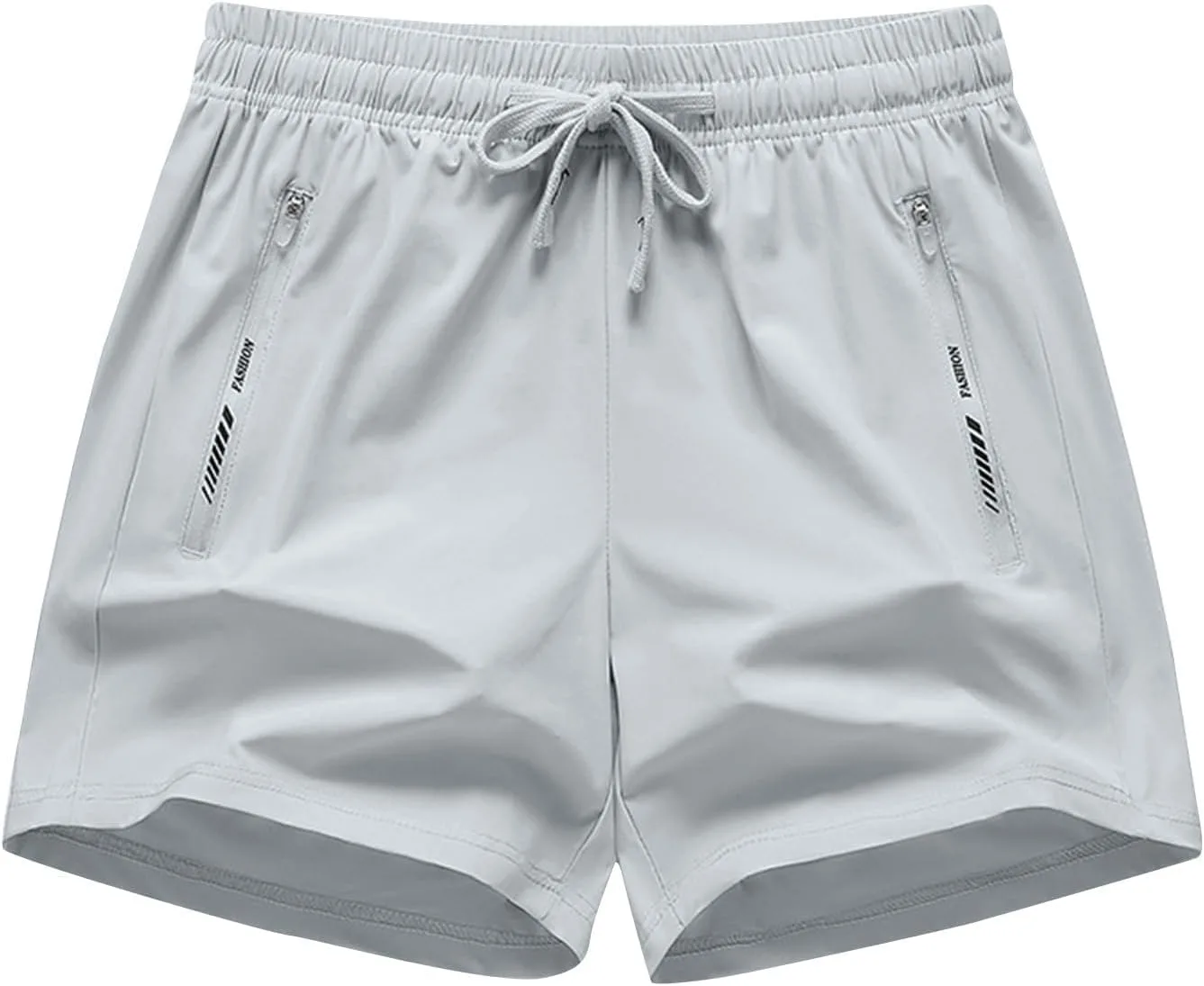 Летние шорты для женщин Athletic Lounge Pants быстросохнущие дышащие штаны с эластичным поясом-шнурком пляжные брюки Generic, светло-серый — фото 4