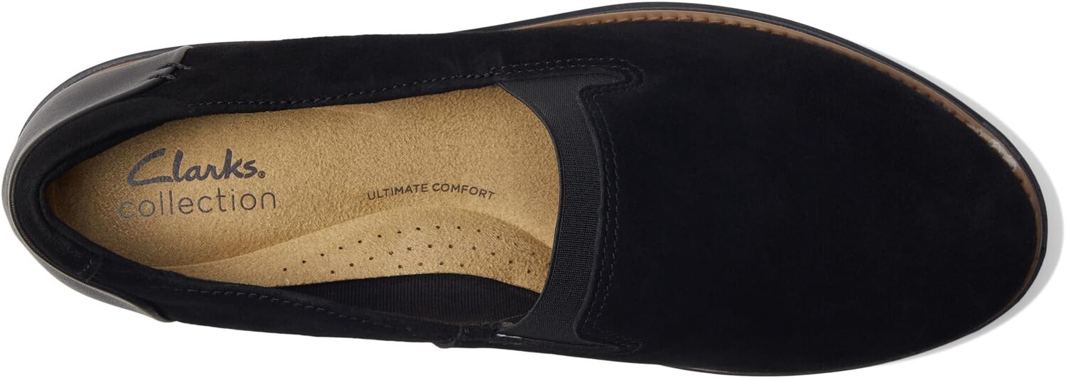 Лоферы Sharon Dolly Clarks, цвет Black Suede/Dark Tan Welt — фото 2