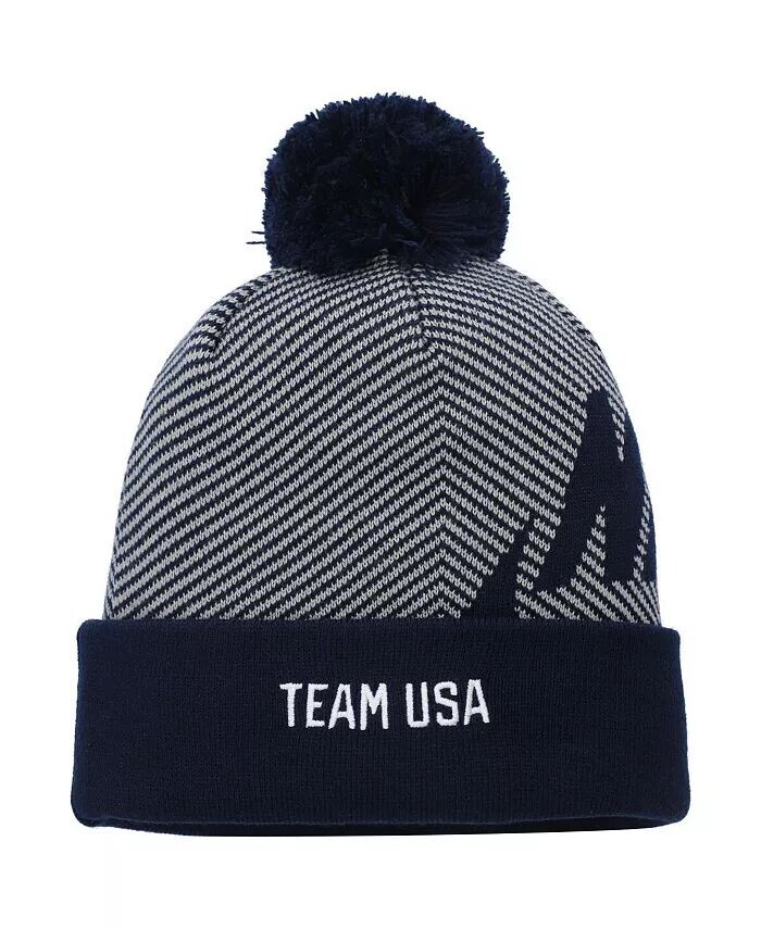 

Мужская темно-серая вязаная шапка с манжетами и помпоном Team USA Futura Nike