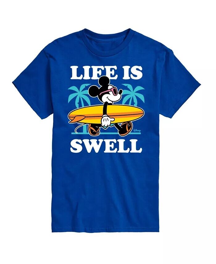 

Летняя мужская футболка с коротким рукавом Hybrid Apparel Mickey AIRWAVES, синий