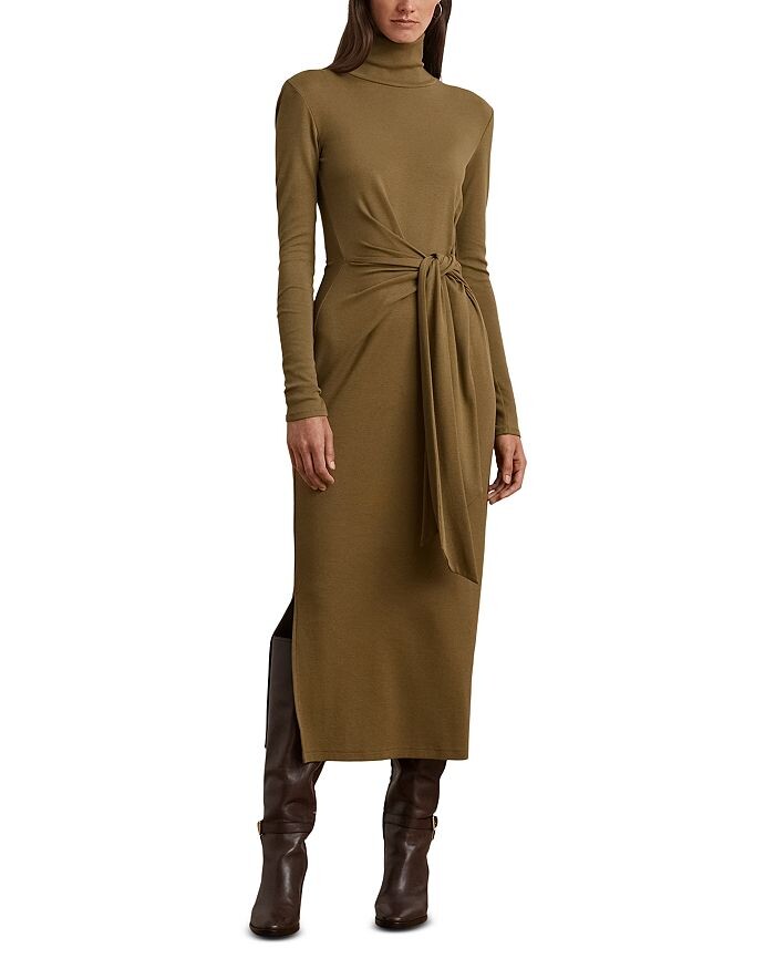

Платье Lauren Ralph Lauren с завязкой спереди, коричневый