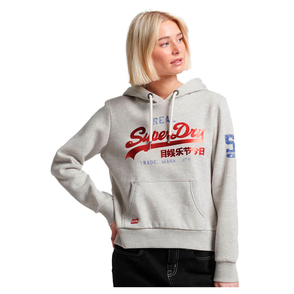 

Худи Superdry Vintage Logo Athletic, серый