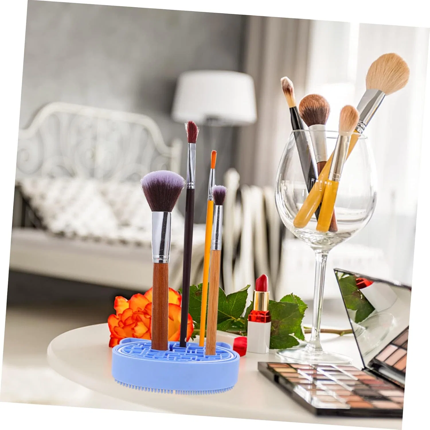 Коврик для чистки кистей Beaupretty 2 в 1 силиконовый 11x2.5см — фото 3
