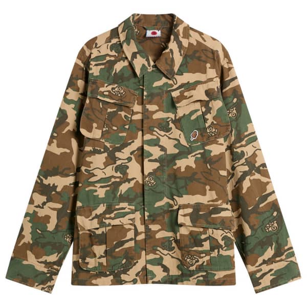 

Камуфляжная куртка в стиле «джунгли» с изображением бегущей собаки Icecream